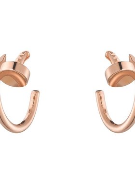 欧洲直邮CARTIER经典Juste un Clou系列 18K金玫瑰金钉子耳环