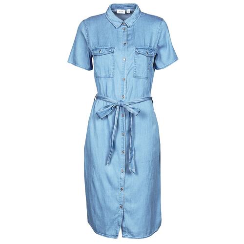 Vila  VIBISTA 女装短款连衣裙 14067445-MEDIUM-BLUE-DENIM-NOOS