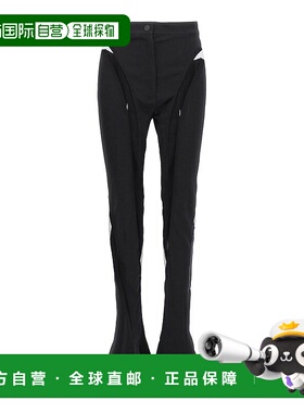 香港直邮MUGLER 女士休闲裤 23W1PA0404470B1919 CO 黑色 'Illusi