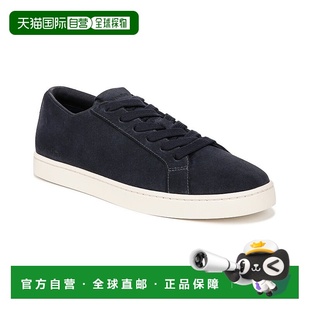 美国奥莱直发男鞋 自营Vince 蓝色 皮革运动鞋 Keoni