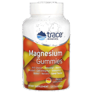 香港直发Trace Minerals ®软糖抗压辛镁软糖桃子味放松120粒