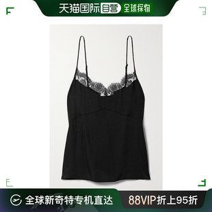 女士 层叠感蕾丝边斜纹布吊带背心 TIBI 香港直邮潮奢 W123LS7814