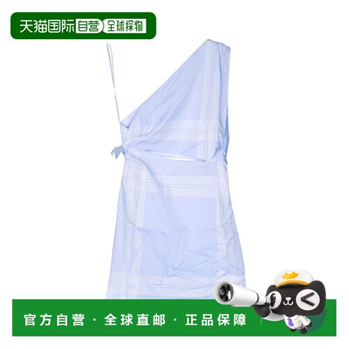 香港直邮PRADA 女士连衣裙 P3M84RSOOO15FBF0013 AW2024 浅蓝色