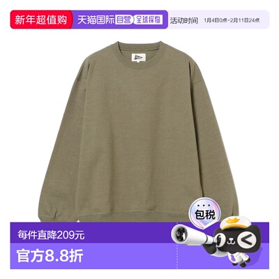 1h可退 日本直邮Pilgrim Surf+Supply 男装 加厚重磅 圆领卫衣 肘