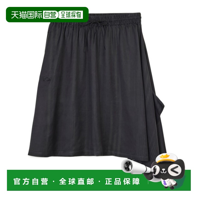 1h可退 香港直邮Y-3 女士半身裙 IV5659 SS2024 黑色 松紧腰半身