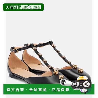 香港直邮Chloe 蔻依 女士 'Celeste‘ 精饰皮质平底鞋