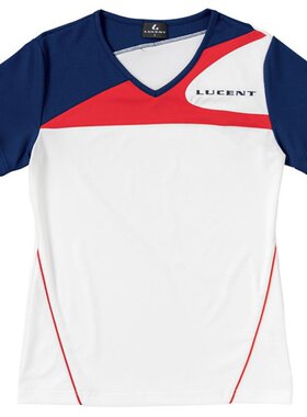 日本直邮LUCENT 女式比赛衬衫无领白色网球 XLH2250 女式短袖