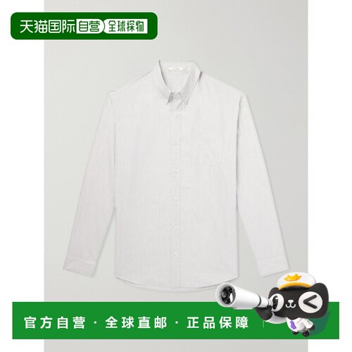 香港直邮The Row 男士 Pompeo 条纹棉质府绸衬衫 R000210W4819MUL