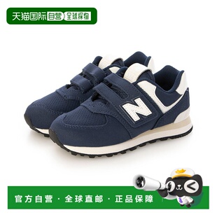 日本直邮 New Balance 儿童运动鞋 574 PV574W 海军蓝魔术贴经典