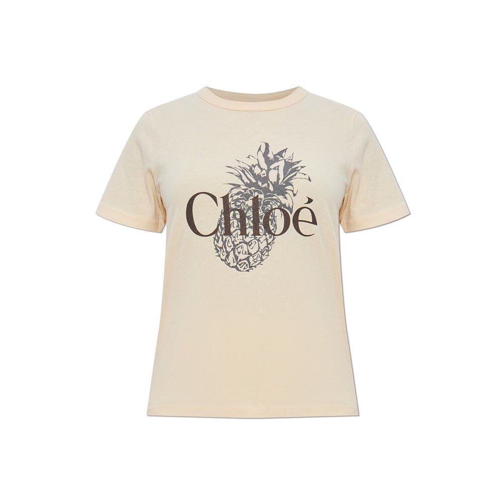 CHLOÉ 女士T恤 CH25AJH111706H1 AW2025 黄色 短袖T恤