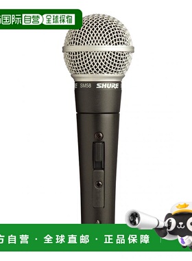 【日本直邮】shure舒尔影音电器动圈麦克风黑色有开关清晰无杂音