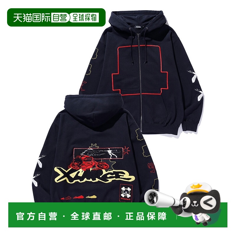 1h可退 日本直邮XLARGE 男女同款 SPEED ZIP UP 连帽卫衣 绗缝绣