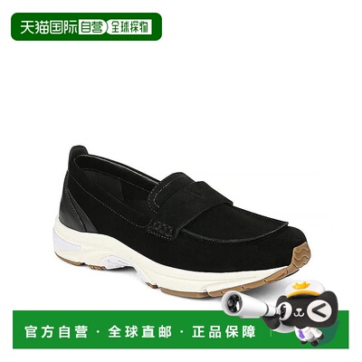 自营 Vionic 23Walk运动鞋女式W码黑色绒面滑套步行鞋VER379-黑色