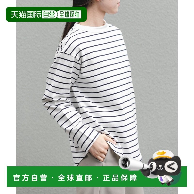 1h可退 日本直邮FORK&SPOON 女装 纯棉圆领长袖T恤 螺口修身设计,女装/女士精品,T恤,淘宝优惠券,粉丝福利购,淘宝优惠卷