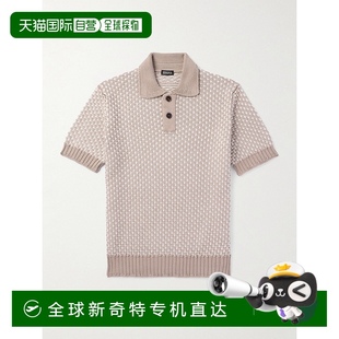 丝质棉麻混纺Polo衫 香港直邮潮奢 男士 Zegna UFF53A9C32 杰尼亚