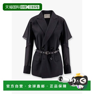 1h可退 香港直邮Sacai 女士 白垩色条纹夹克 2608355 black黑色