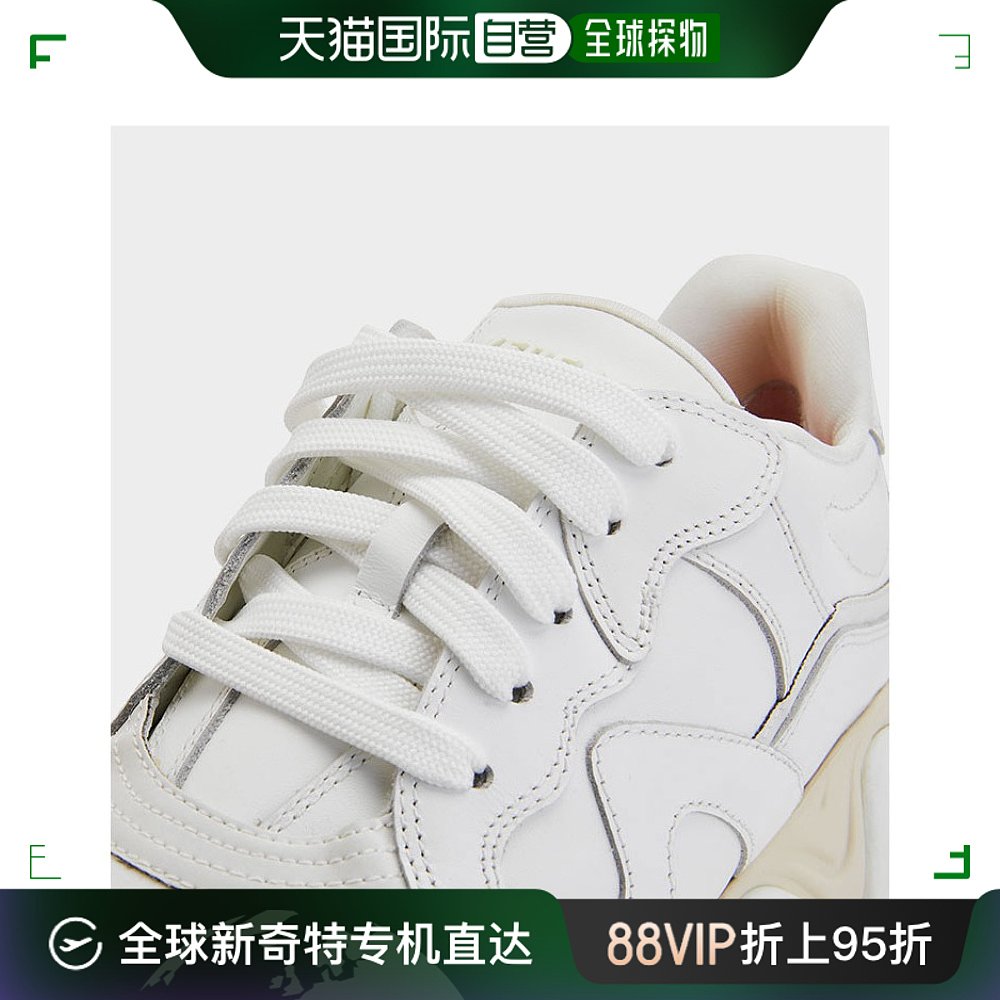 香港直邮versace范思哲/squalo系列男鞋白色男士休闲鞋鲨鱼鞋dsu7