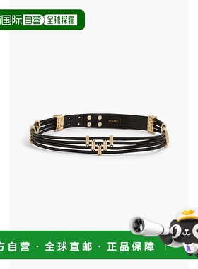 1h可退 香港直邮潮奢 Maje 女士 精饰皮带腰带 MFACE00336NOIR