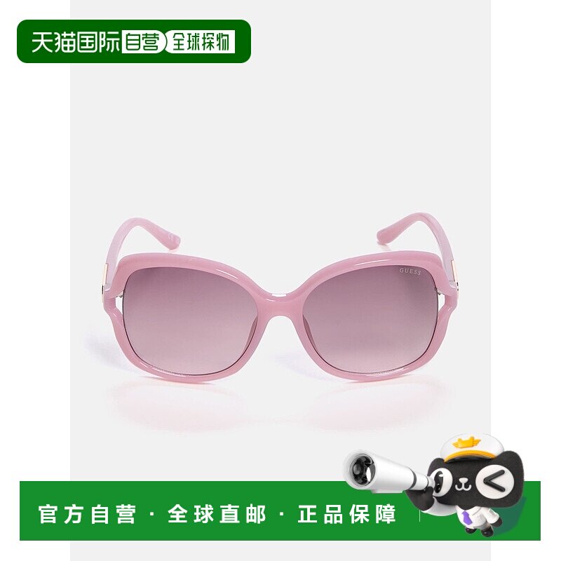 自营 guess方形镂空太阳镜-粉红色 美国奥莱直发