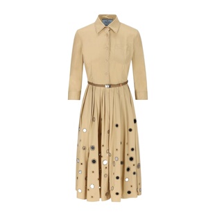 AW2024 P3L87R14I5SOOOF0065 棕色 女士半身裙 PRADA