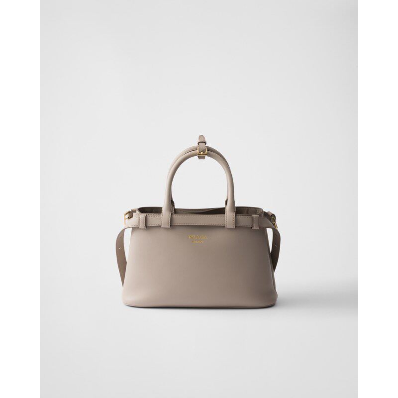 PRADA (2025) Prada 带扣小号皮革手提包配双腰带