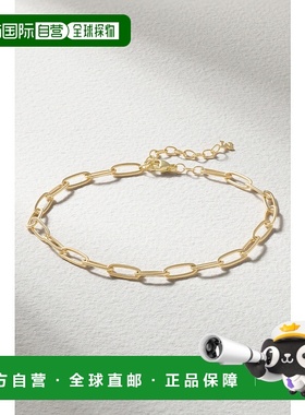 1h可退 香港直邮潮奢 Mateo 女士 Paperclip Chain 14K 黄金手链