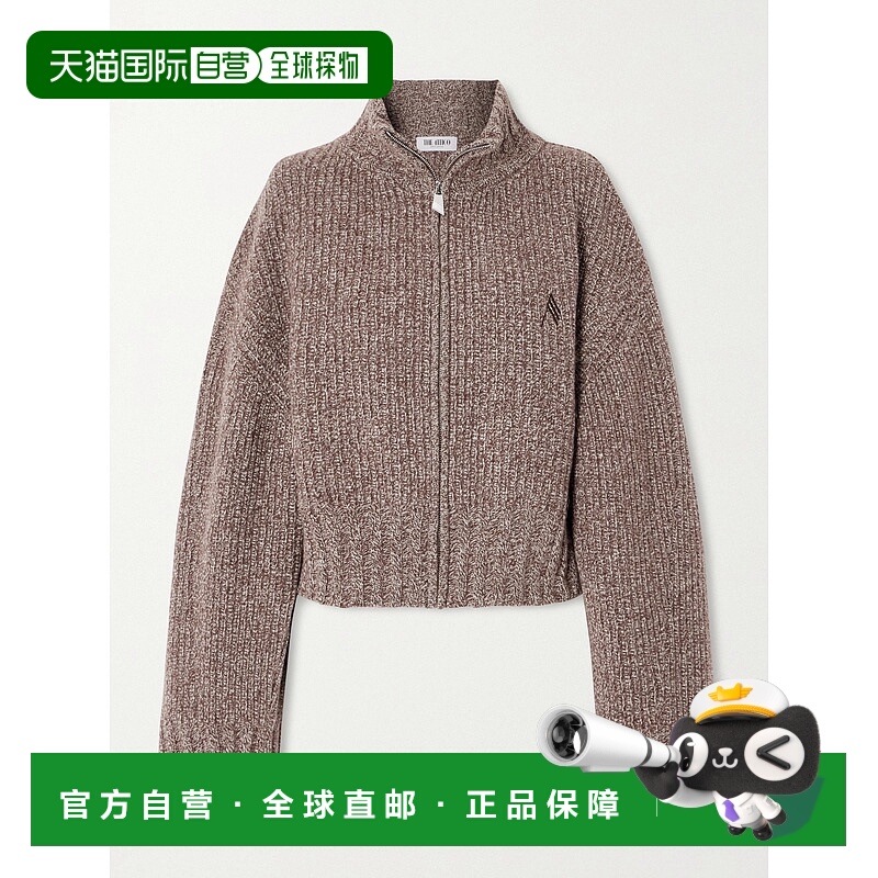1h可退 香港直邮潮奢 The Attico 女士 罗纹羊毛羊绒混纺拉链针织