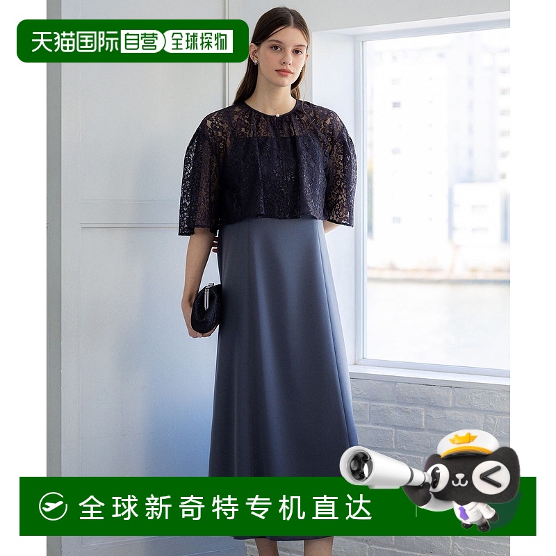 1h可退 日本直邮23区 APPLAUDIR女士亮丽花卉蕾丝组合连衣裙 OPAP