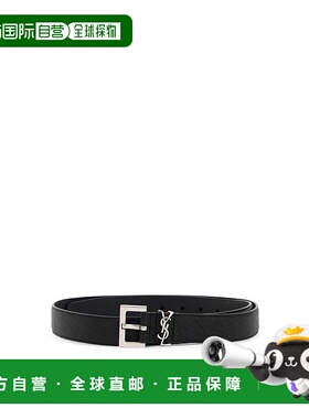 香港直邮SAINT LAURENT 男士腰带 634440AAC8A1000 CO 黑色皮带