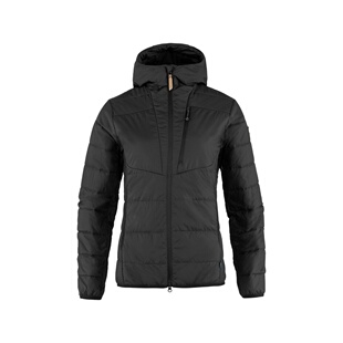 Keb女士黑色聚酯纤维带帽棉服外套 自营欧洲直邮Fjallraven北极狐