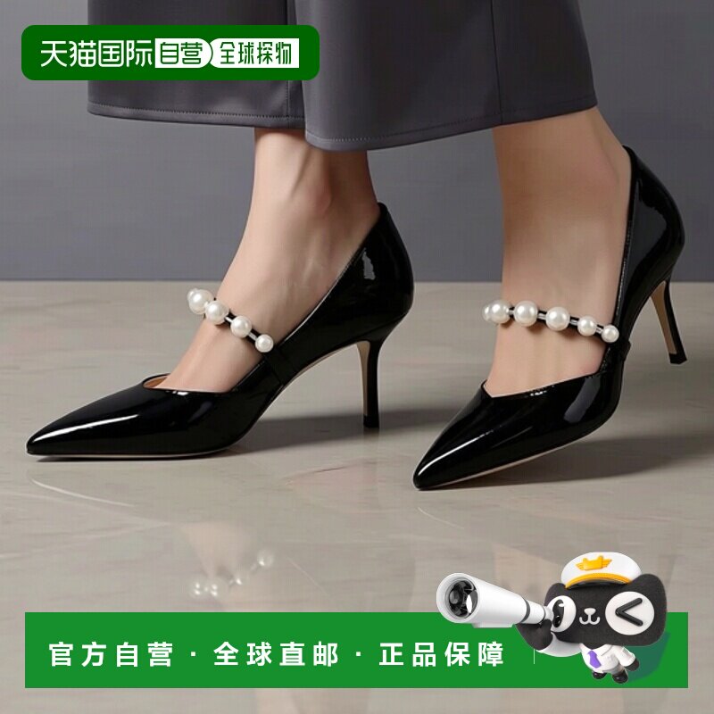 1h可退 香港直邮JIMMY CHOO 女士高跟鞋 AURELIE65XKMBLACKWHITEN
