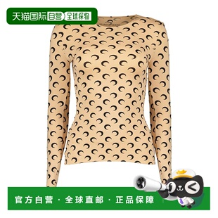 香港直邮Marine Serre 弹性平纹针织 T 恤 WTS006ACJER0001长袖