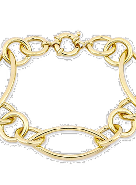 自营 Mimi & Max Link 镀黄色纯银手链 - 8 英寸 - 黄色 美国奥莱