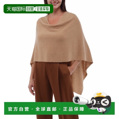自营in2Cashmere Blend Topper with Pearls - vicuna 美国奥莱直