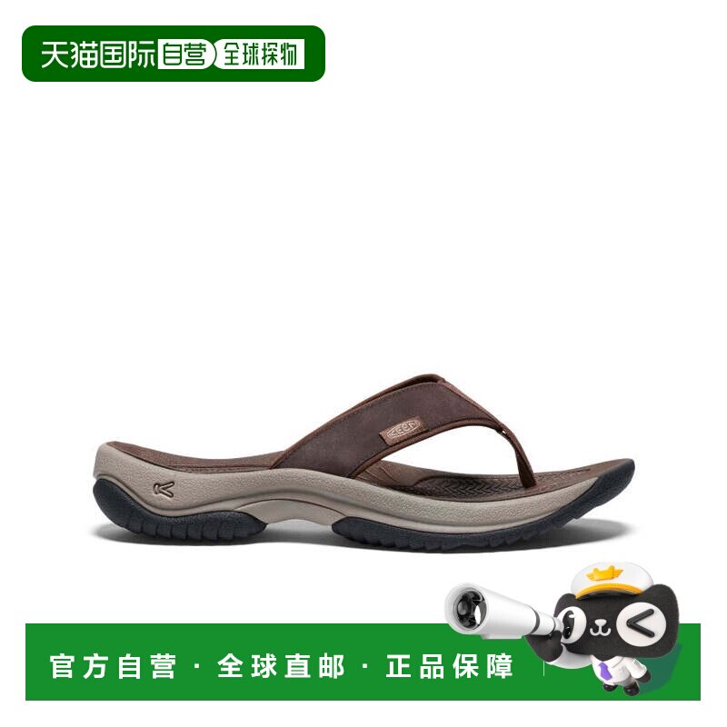 加拿大直邮KEEN Kona 男士皮革拖鞋人字拖男鞋图片