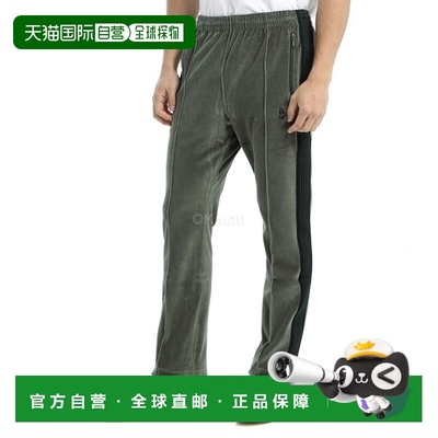 韩国直邮NEEDLES C/Pe 丝绒窄运动裤 - OLIVE (PU280) 训练裤