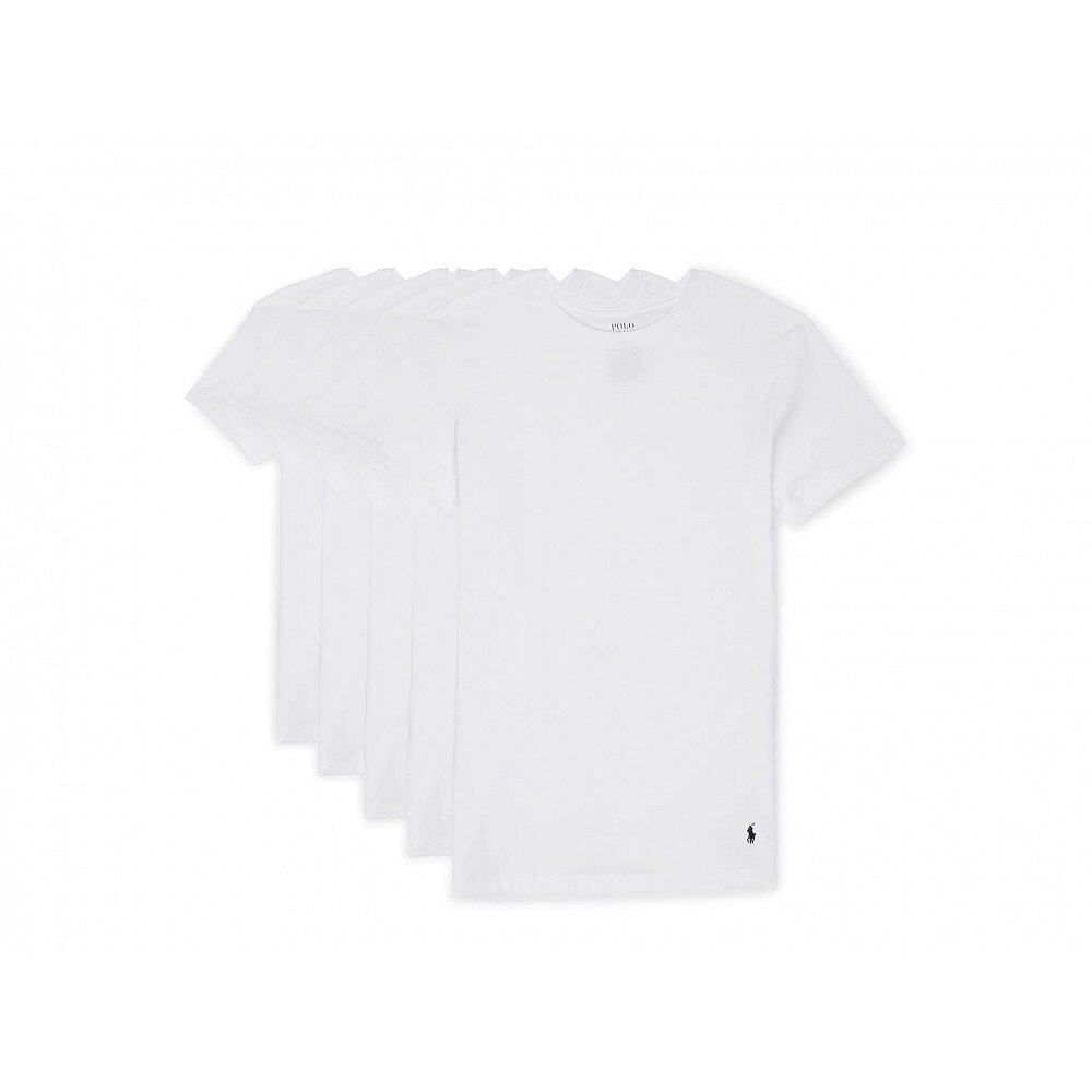 Polo Ralph Lauren 5 件装棉质经典 Crews 5 白色/巡航海军蓝