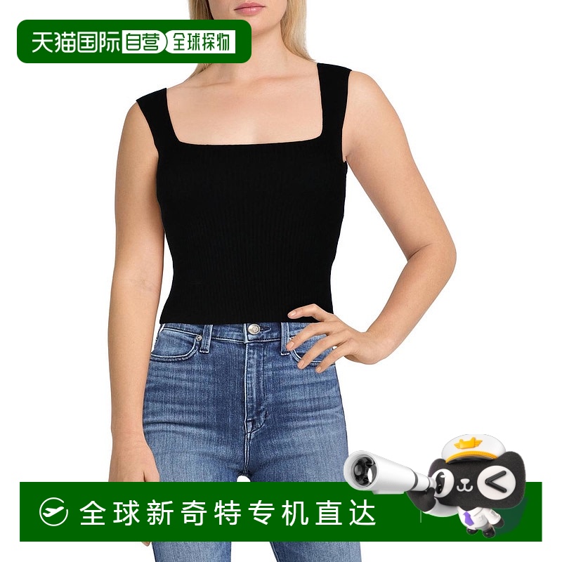 自营 abercrombie & fitch女式罗纹针织背心-黑色 【美国奥莱】直
