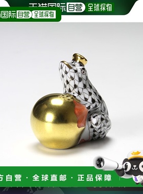 日本直邮HEREND 人偶 15369-0-00 VHMN 青蛙国王 4 厘米 黑色 VH