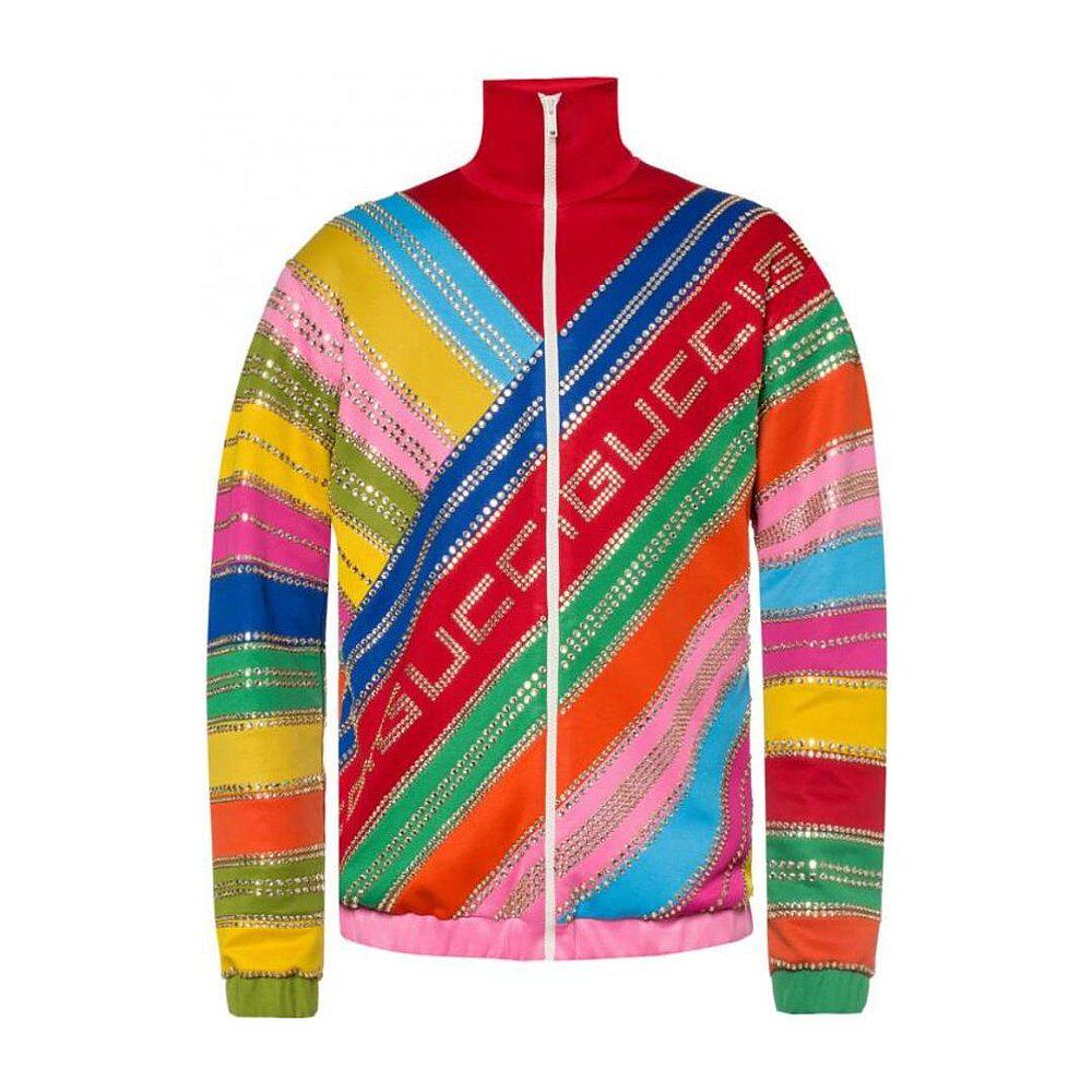 GUCCI 女士西服 545645XJADB6057 SS2020 花色 满钻彩虹休闲夹克