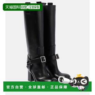 1h可退 香港直邮潮奢 Burberry 巴宝莉 女士 马镫皮质及膝靴子