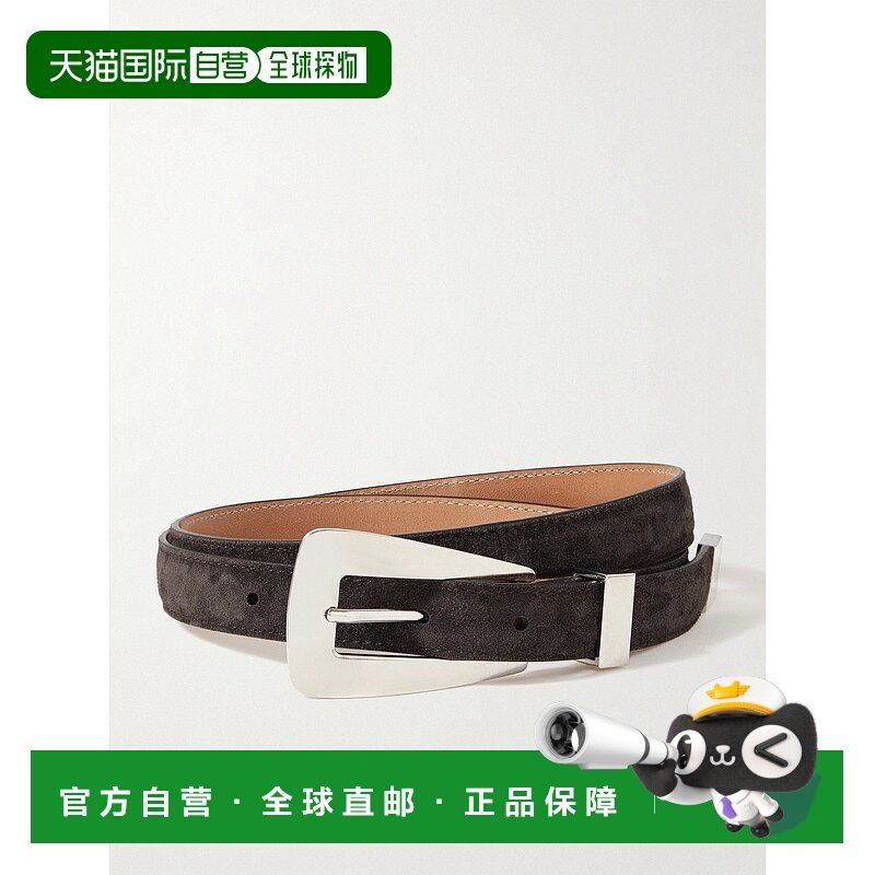 1h可退 香港直邮KHAITE 女士 Lucca 绒面革皮带 10128726腰带