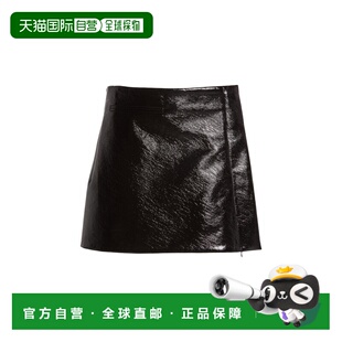 1h可退 香港直邮Courreges 女士 One-Minute Vinyl 迷你半身裙