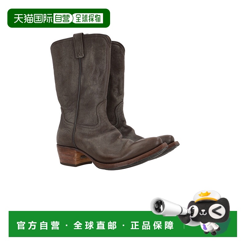 1h可退 香港直邮Prada 普拉达 男士 尖頭西部靴 2WE002FX000MJ0