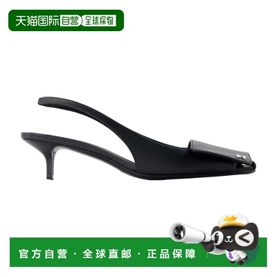自营Fold Kitten Slingbacks Pumps - Courreges - Leather - Bla