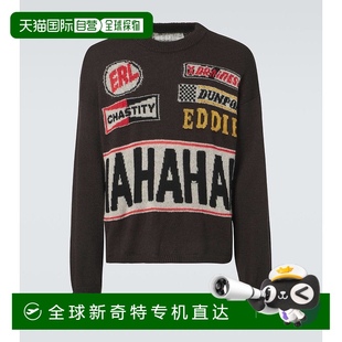 Hahahah 男士 嵌花毛衣 004151 舒适 香港直邮潮奢 brown棕色 ERL