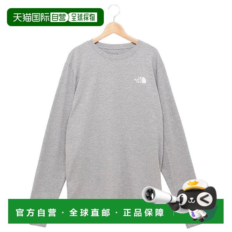 日本直邮 The North Face 男士灰色长袖印花T恤 NF0A8B68 CQO北面