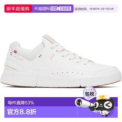 1h可退 香港直邮On 男士 白色 THE ROGER Centre Court 运动鞋 3M