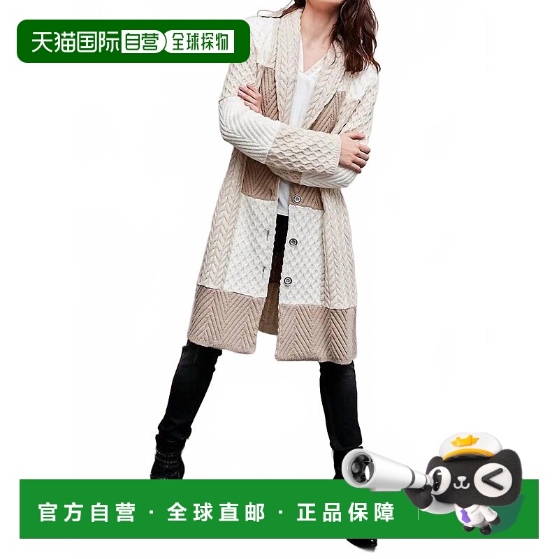 自营aldo martinsAms Pure Cora女式香草色开襟羊毛衫 美国奥莱直