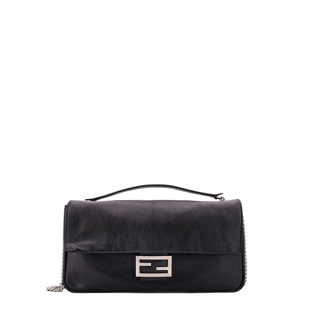 FENDI 女士单肩包 8BR828AS7AF1QD0 黑色 经典大型款式Baguette包